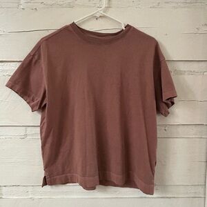 Old Navy Vintage Tee • Russet Brown 100% Cotton • Size Small